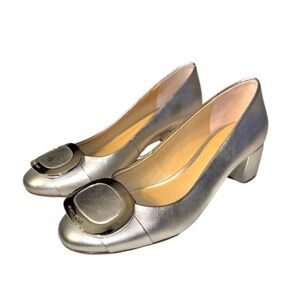 Ballerina Michael Kors Woman's Pauline Flex Mid Pump Silver 7.5